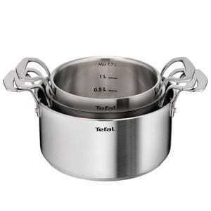 Tefal Space+ Extreme Induction 5 Piece Stainless Steel Pot Set