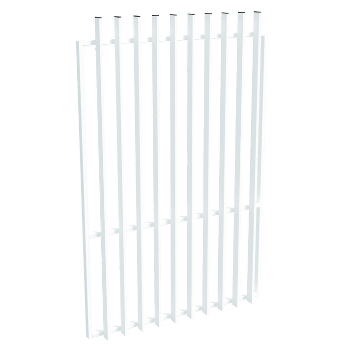ProtectorAl 800-1200W x 1800H Pearl White Aluminium Radiator Pool Gate