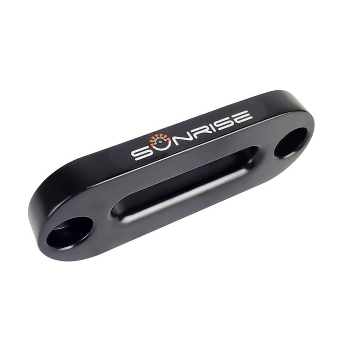 Sunrise Winch Aluminium Fairlead Black 250mm Synthetic Rope Compatible - Ewfb3k