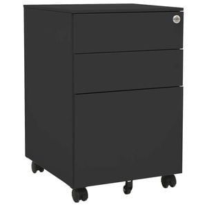 vidaXL Mobile File Cabinet Chest of Drawers Office Storage Anthracite Steel