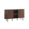 Shane Buffet Storage Shelving Unit 4 Doors Walnut