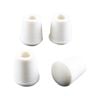 Surface Gard 6mm White Round External Rubber Chair Tips - 4 Pack