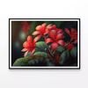 Red Tropical Flowers  Print 100% Australian Made 120x90cm  (Poster)