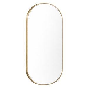 Barelli 1200x600mm Signature High Specification Ravello Brushed Brass Pill Shaped Framed Mirror 