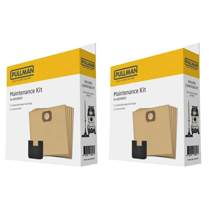 2PK Pullman 30L 32mm Wet & Dry Maintenance Kit with Dust Bags and Filter