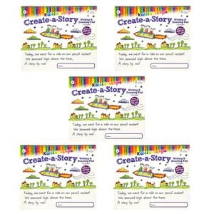5x Kaleidoscope 120-page Jumbo Create A Story Writing/drawing Pad Kids/child 5y+