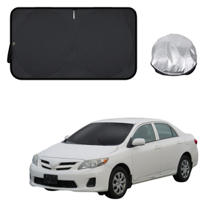 Front Windscreen Sun Shade for Toyota Corolla 2007 - 2012 Hatch/Sedan (E140/150) - Standard 150 x 85 cm - Black