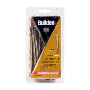 Buildex RapidDrive Treated Pine Screws 12G x 125mm Climacoat - 50 Pack