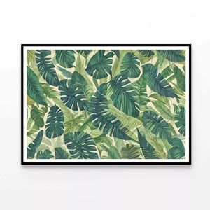 Lush Green Leaves Set  Print 100% Australian Made 120x90cm  (Poster)