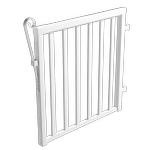 Peak 1000mm White Aluminium Deck Balustrade Wide Baluster Gate Kit