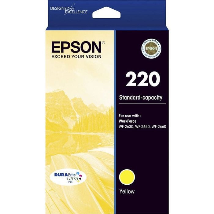Epson GENUINE Original Epson 220 Yellow Ink Cartridge WF-2630 WF-2650 WF-2660 T293492