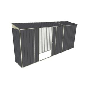 Build-a-Shed 0.8 x 4.5 x 2m Skillion Double Sliding Side Door Shed - Grey