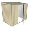 Build-a-Shed 2.3 x 1.5 x 2.0m Single Hinged Door Narrow Skillion Shed - Cream