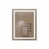 P&P Silver Rectangular LED Bathroom Mirror Front Backlit Anti Fog