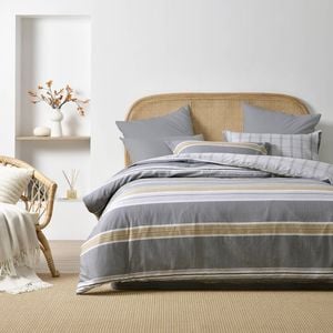 Dreamaker Avery 100% Cotton Reversible Quilt Cover Set King Bed