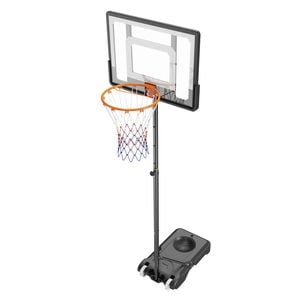 VEVOR Basketball Hoop Black Adjustable Height Portable Backboard System