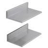 VEVOR Stainless Steel Shelf Silver Wall Mounted Floating with Backsplash for Restaurant
