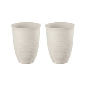 2PK Guzzini Earth Tierra 12.4cm/520ml Tall Tumbler - White