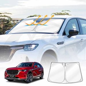 WindScreen Sun Shade for Mazda CX-80 CX80 2024-Onwards Blocks UV Rays Foldable Wind Screen Visor
