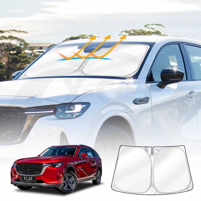 WindScreen Sun Shade for Mazda CX-80 CX80 2024-Onwards Blocks UV Rays Foldable Wind Screen Visor
