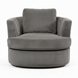 Charlie Swivel Rotating Arm Chair Occasional Accent Grey