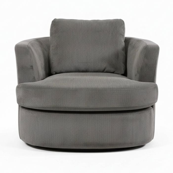 Charlie Swivel Rotating Arm Chair Occasional Accent Grey