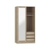 Practa 2 Door Mirror Sliding Robe Oak