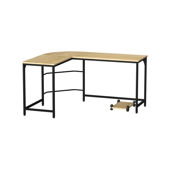 Artiss L-Shaped Computer Desk Oak