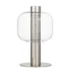 Telbix Parola Contemporary Table Desk Lamp Light Metal Glass Nickel Clear