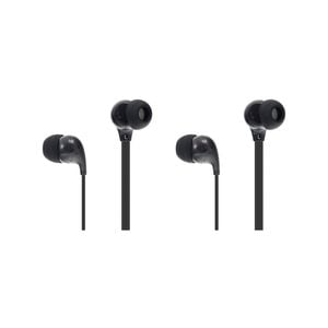 2PK Moki 45° Comfort Buds Music Earphones - Black Coloured