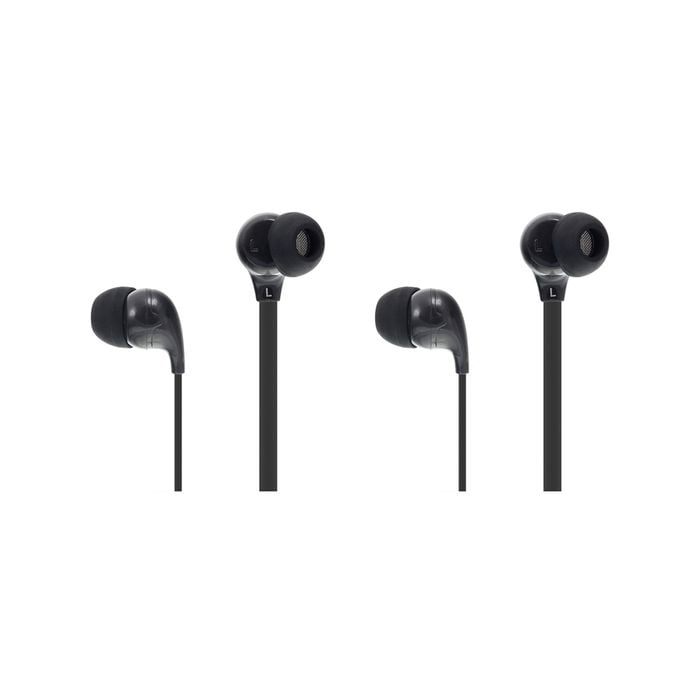 2PK Moki 45° Comfort Buds Music Earphones - Black Coloured