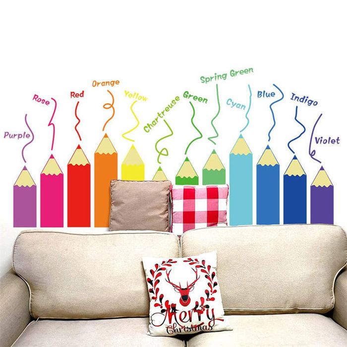 Catzon Color Educational Wall Decals Peel and Stick