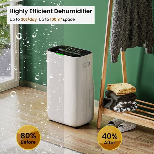 ADVWIN Air Dehumidifiers 30L/Day for Room Home Bathroom Basements - Bunnings Australia