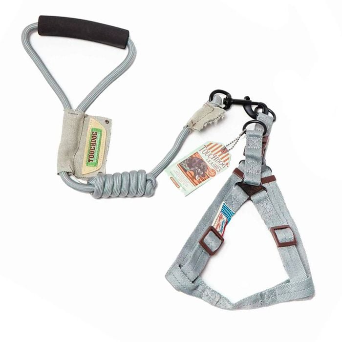 Touchdog 1.2m Original Round Climbing Rope Dog Leash and Harness Grey L