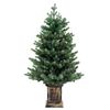 1.2M Jingle Jollys Christmas Tree Potted Pre-lit 8 Light Modes