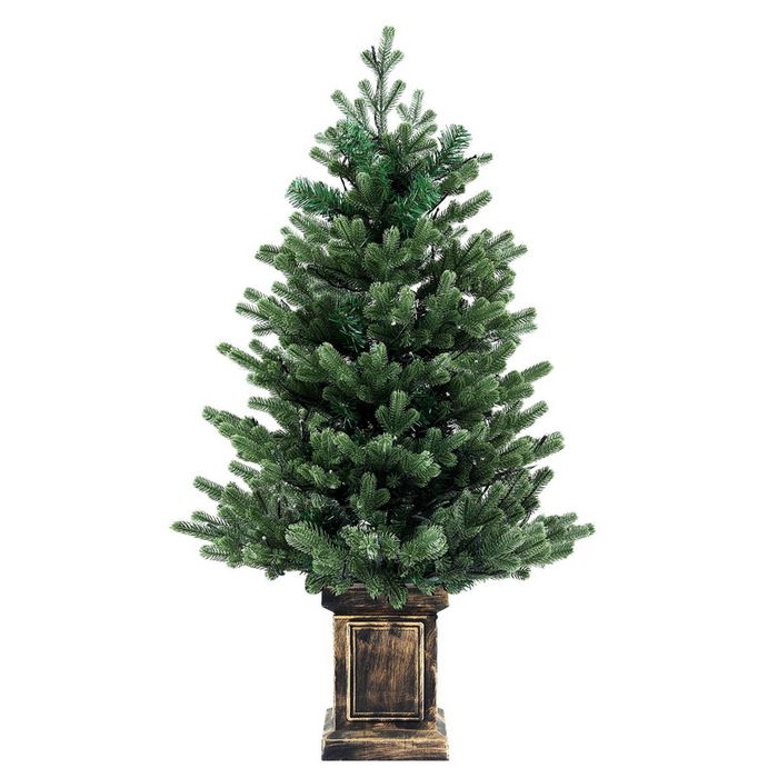 1.2M Jingle Jollys Christmas Tree Potted Pre-lit 8 Light Modes