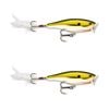 2x Rapala 7cm Skitter Pop Topwater Popper Fishing Lures - Gold Chrome