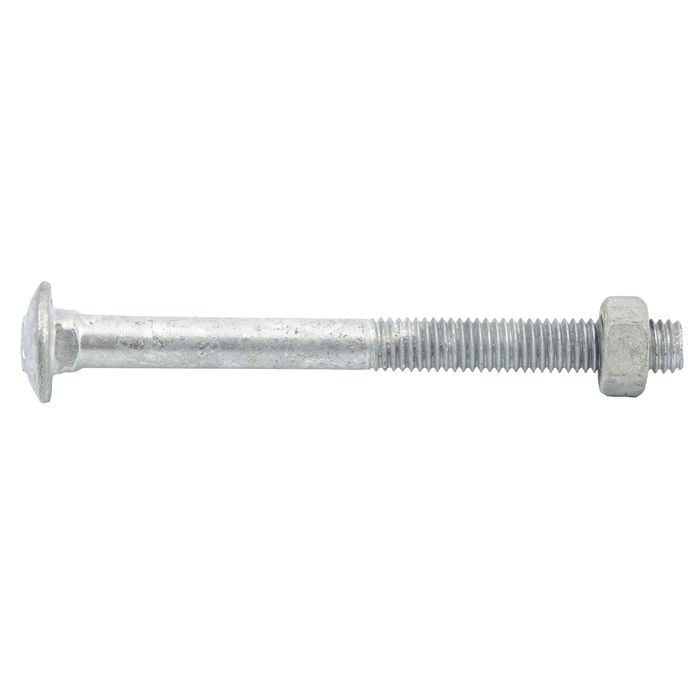 Zenith M8 x 90mm Hot Dipped Galvanised Cup Head Bolt And Nut - Each