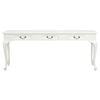 Queen Anne 3 Drawer Sofa Table - White