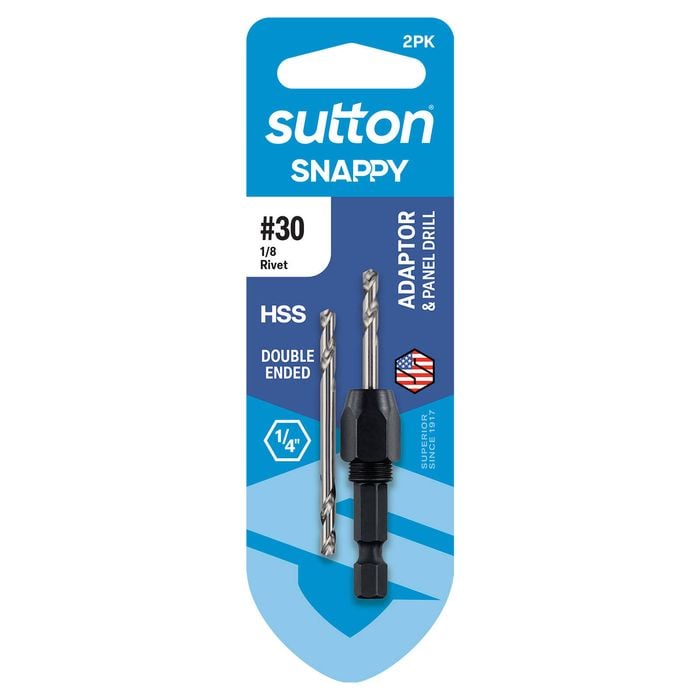 Sutton #30 1/8 Snappy HSS Adaptor And Double Ended Panel Drill - 2 Pack