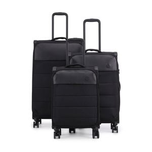 3pc Paklite Airspeed Travel Luggage Spinner Wheels Suitcase Set Black