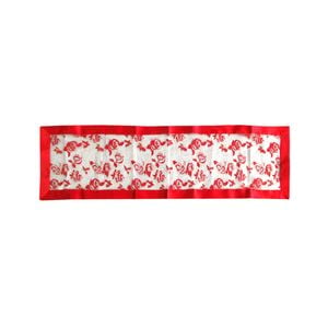 Red Rosie Sheer Organza Glitter Table Runner 40 x 138 cm Red