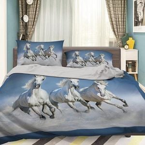 3D Fast Horse 131 Bedding Set Pillowcases Quilt Duvet Cover Set Queen King