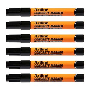 12pk Artline Concrete Permanent Marker 1.5mm Bullet Nib Instant Dry Pen Black