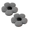 Soga 2x Black Flower Floor Cushion Throw Pillow Home Decor