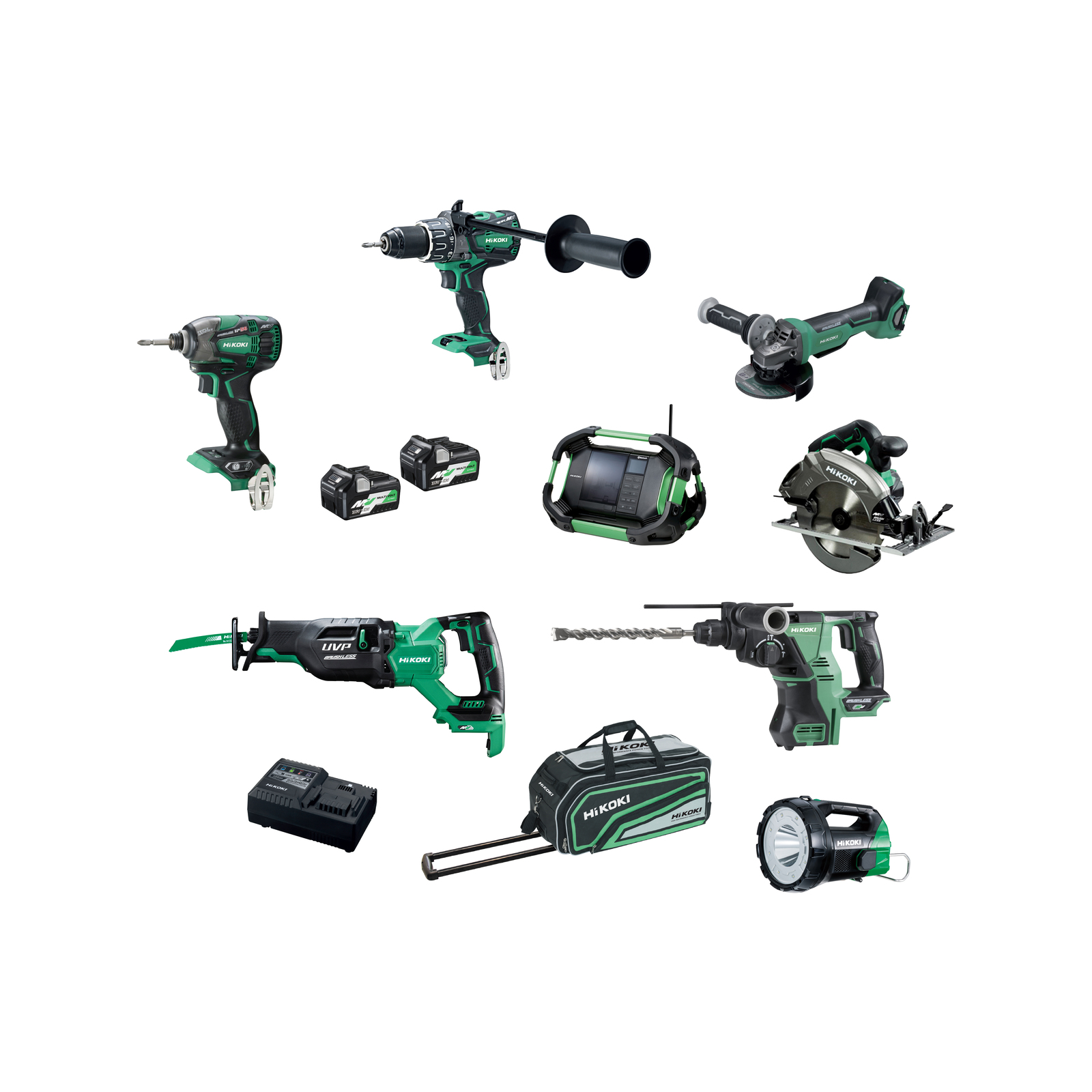 HiKOKI 8 Piece 18V/36V Multivolt Brushless Cordless Combo Kit KC36D8P(HRZ) product image
