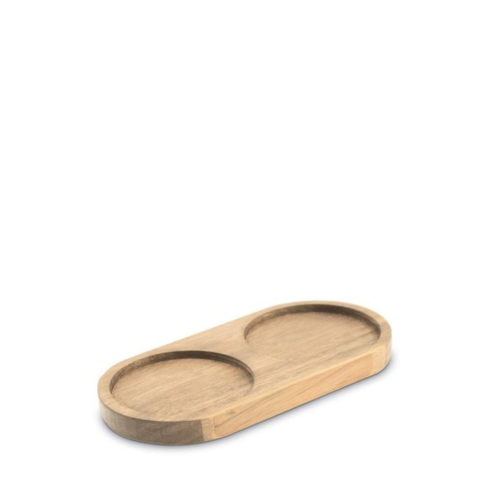 Salt & Pepper Grind Tray 16 X 8cm - Natural