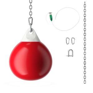 Costway 50kg Water Punching Bag Aqua Boxing Bag Heavy Duty Punch Bag W/chain Home Gym Outdoor,red