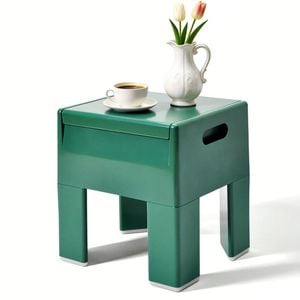 Multifunctional Side Table Small End Table Plastic Foot Stool 100kg Capacity