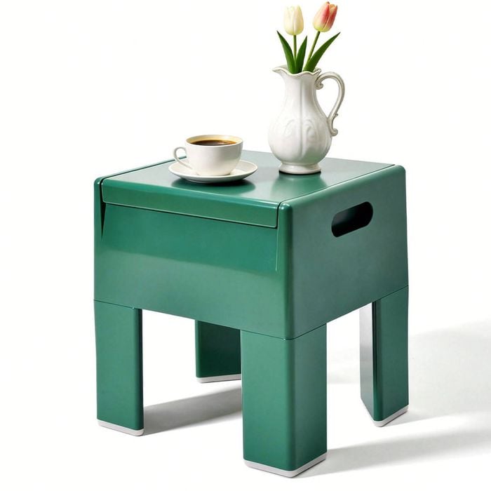 Multifunctional Side Table Small End Table Plastic Foot Stool 100kg Capacity